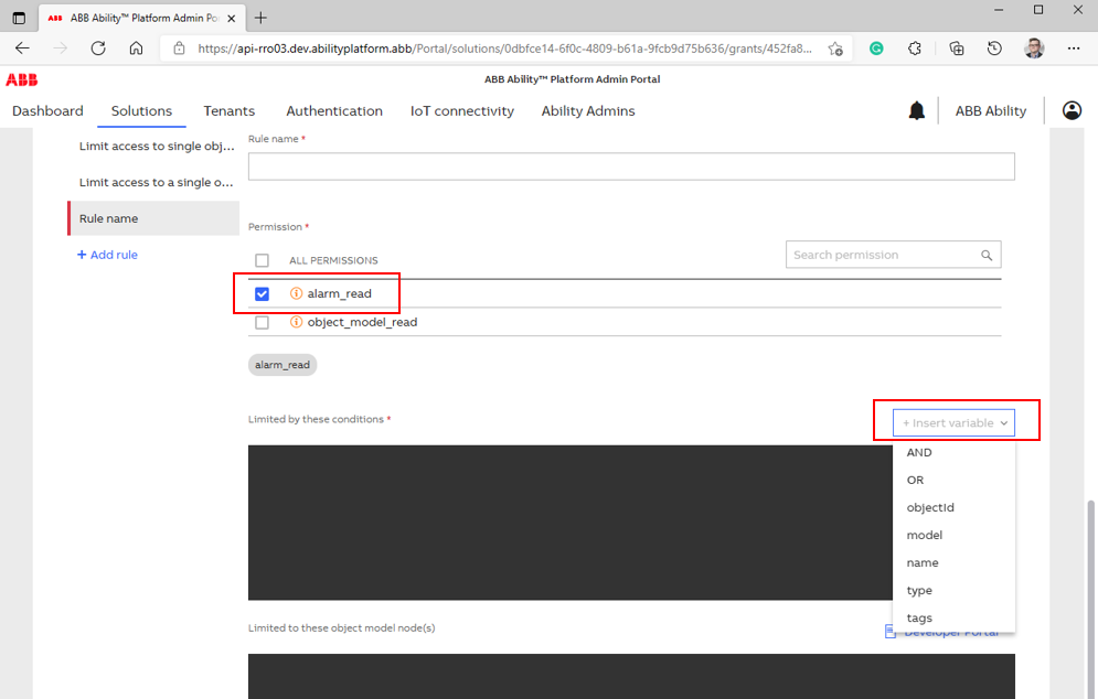 Admin Portal suggestion rules