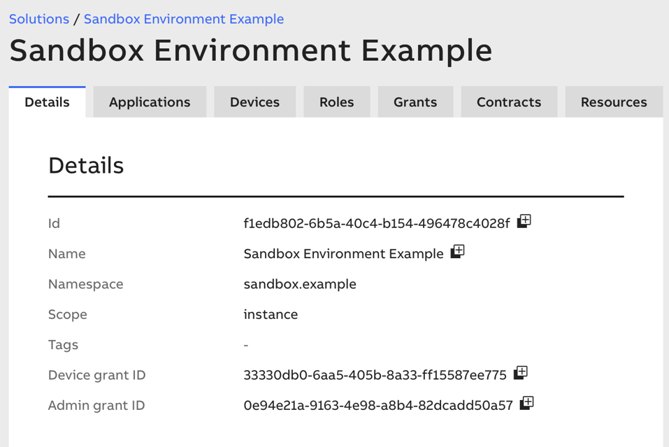 Solution namespace in the Admin Portal