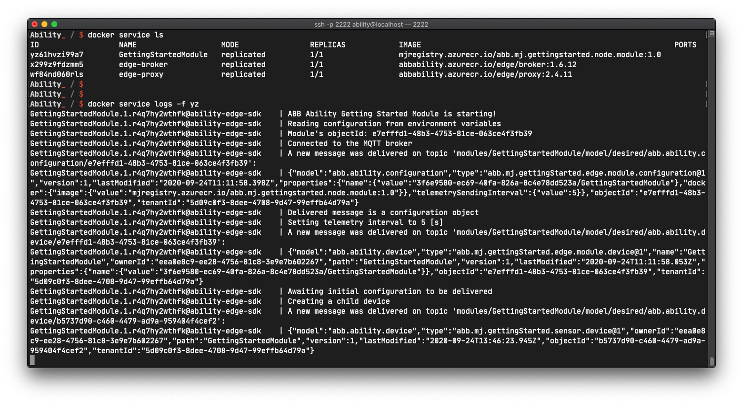 Edge Module Logs