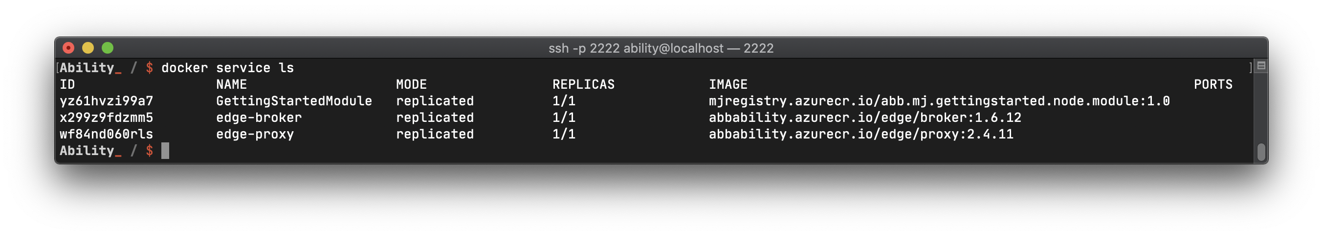 Edge modules running
