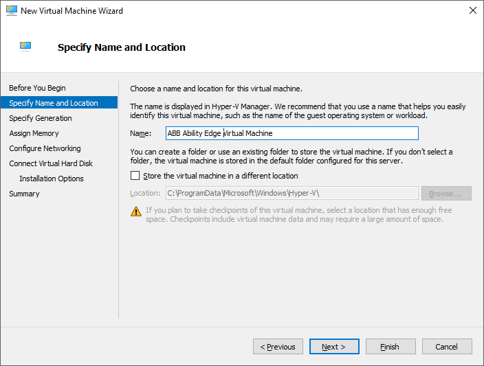 New Virtual Machine Wizard